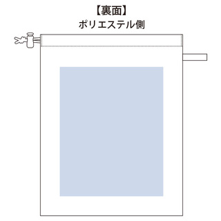 メッシュポリ巾着（M）ブラック