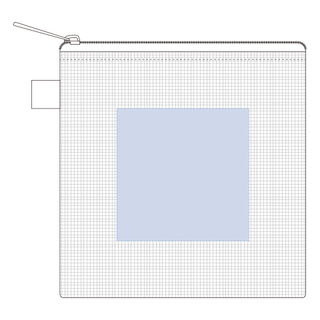 ハードメッシュフラットポーチ（SS）ブラック