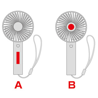 ストラップ付き2WAY充電式ハンディファン