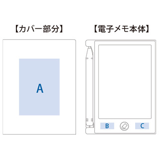 電子メモ 4.5インチ（カバー付）ブラック