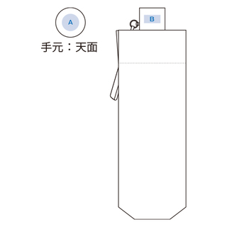 ベーシックオールウェザー折りたたみ傘ネイビー