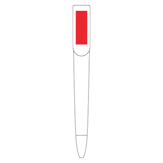ラペルボールペン（再生ABS）ホワイト