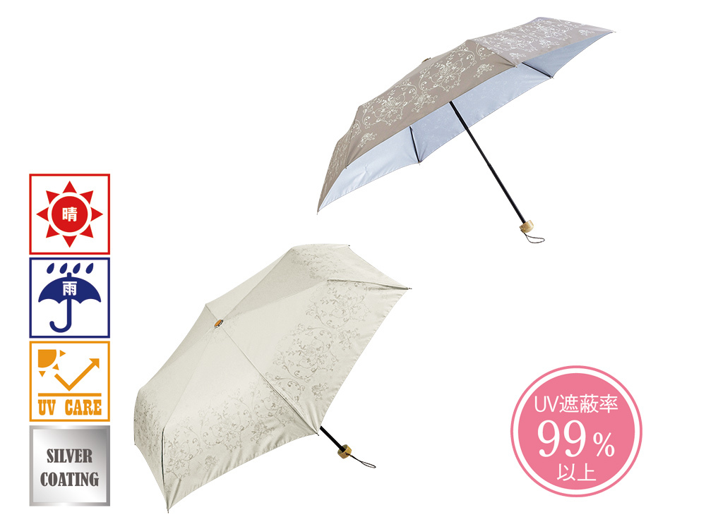 フローラルレース・晴雨兼用折りたたみ傘