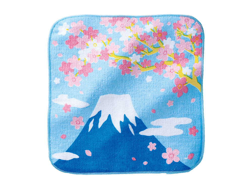 富士山と満開の桜のデザインが温かな春を感じさせます。
