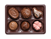 6種のチョコレートが入っています。