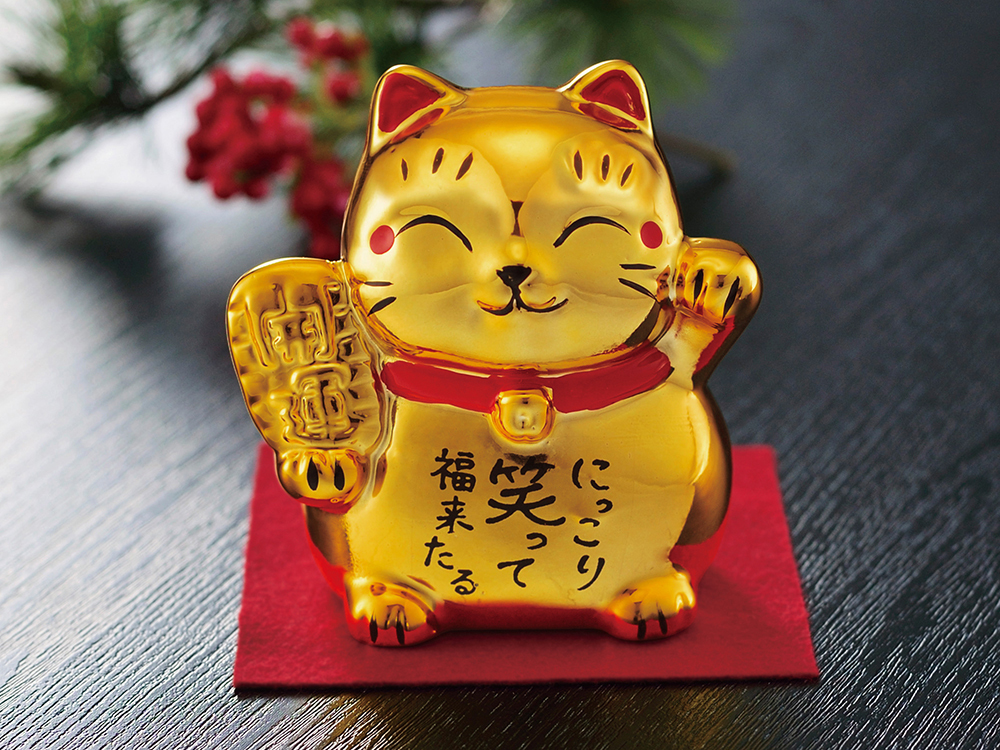 昭和レトロ 陶器製 特大 招き猫 まねきねこ 貯金箱 縁起物 開運 千万両 