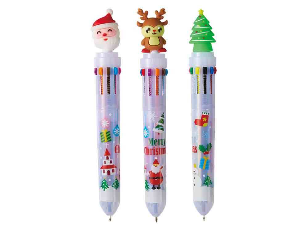 クリスマス10色カラーボールペン
