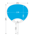  レギュラータイプオリジナルうちわ サイズ