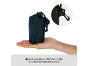 濡れたタオルを持ち運べる巾着付き