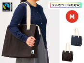 フェアトレードコットンスクエア保冷トート（M）ネイビー