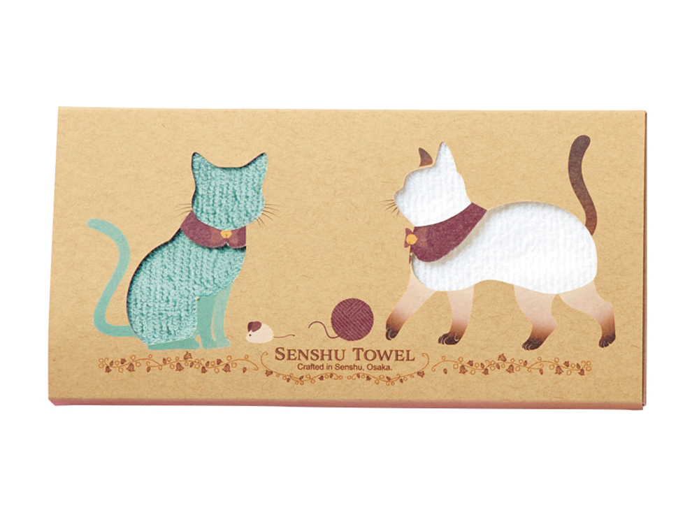 ねこ／ブルー＆ホワイト