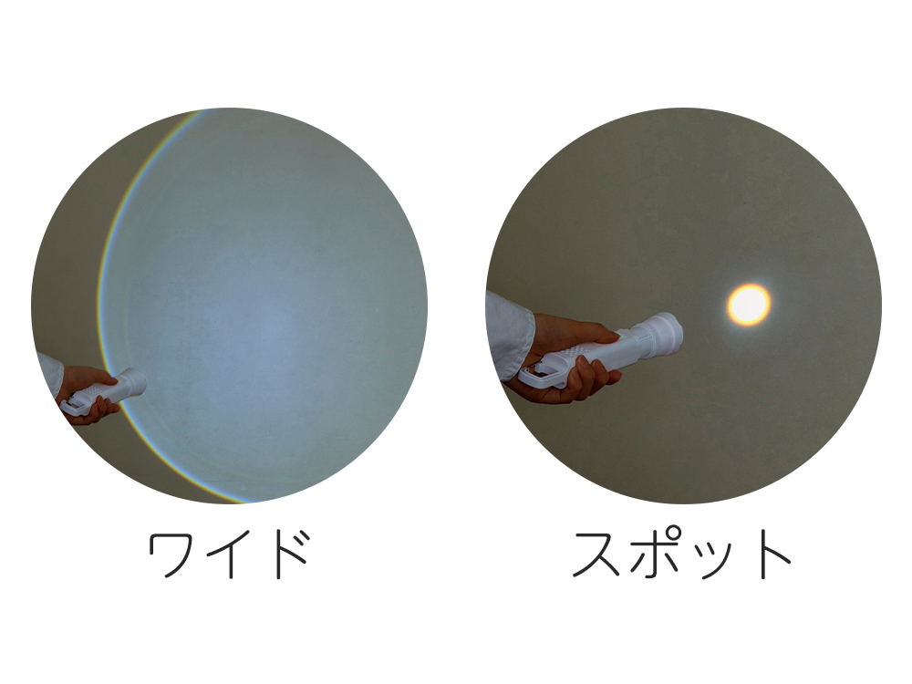 ズーム機能（ヘッド部分を伸縮）