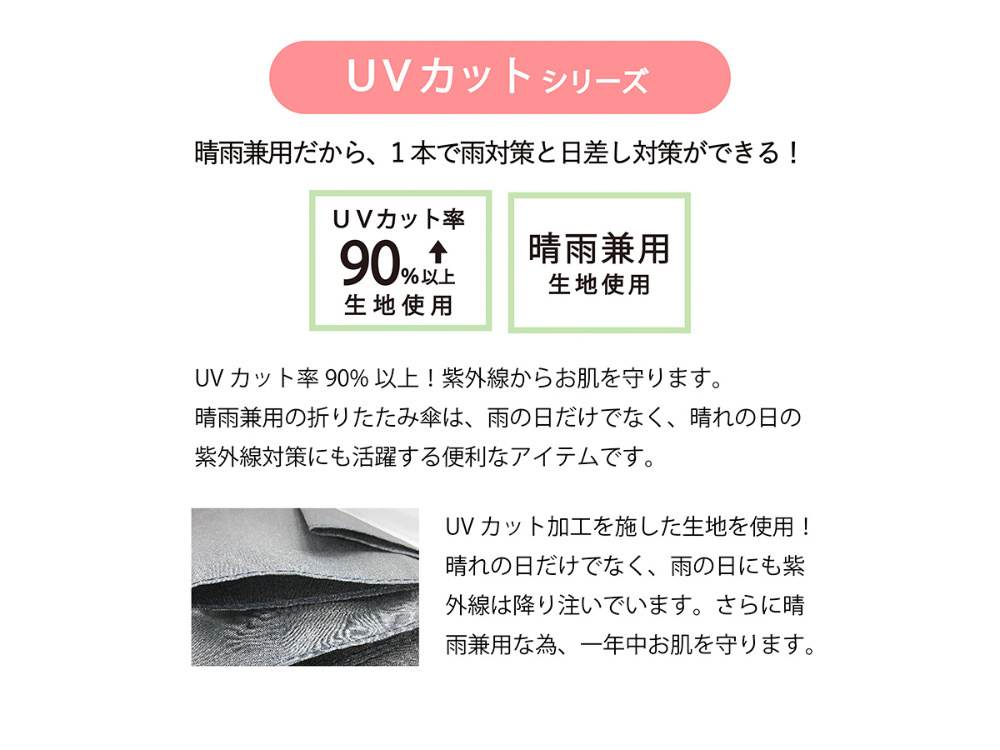 UVカット加工の生地使用