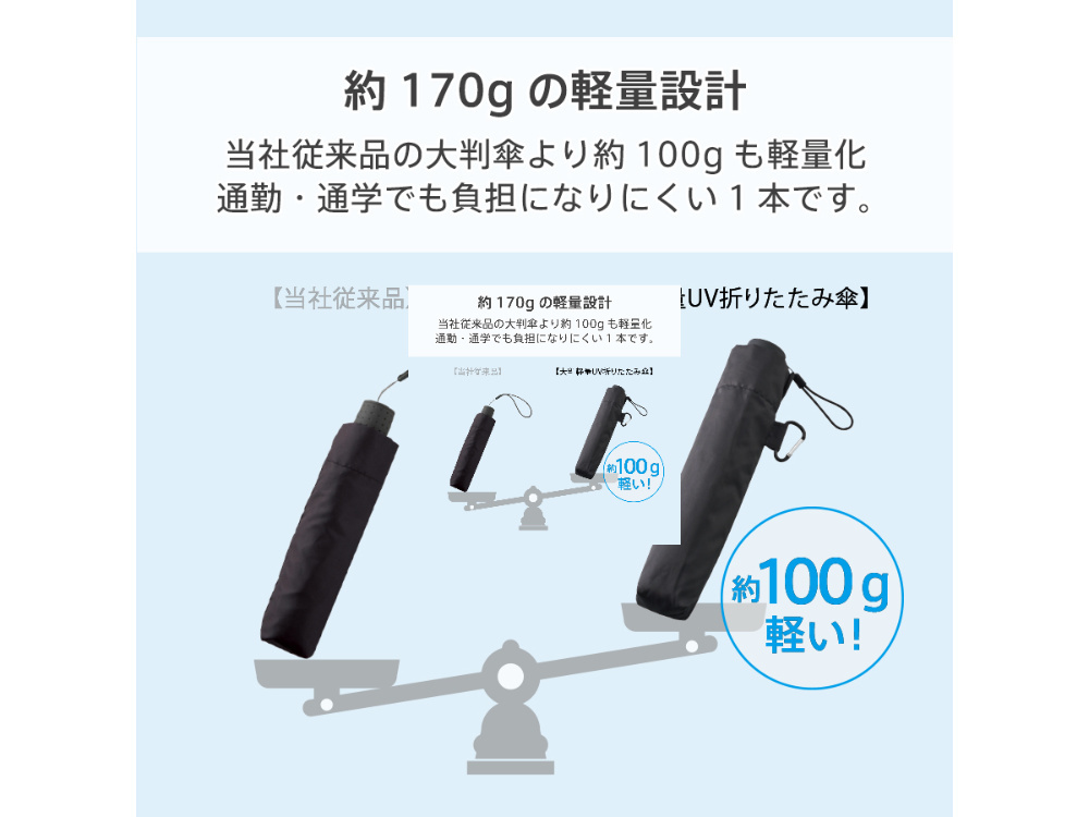 軽量タイプの大判傘