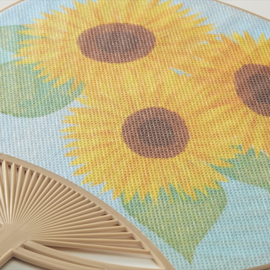 水で濡らせる布うちわ