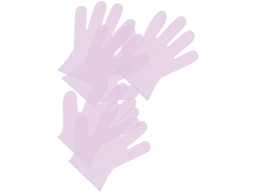 ピンクの手袋