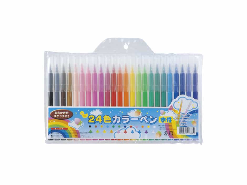 完売｜２４色水性カラーペン｜128円｜販促メッセ