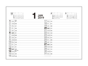 カレンダー月次裏面にも月間スケジュールなどがビッシリ書き込めます。