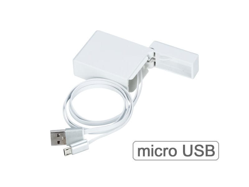 巻き取り式USBケーブル（micro USB）
