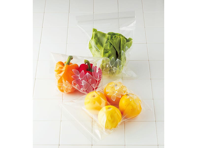 野菜や果物の長期保存に効果的な保存袋です。