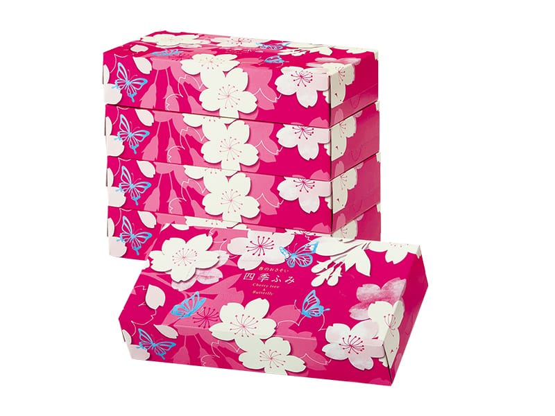 完売 四季ふみ 春のおさそい桜ティッシュボックス 105円 販促メッセ