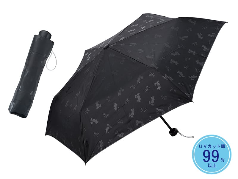 みんなのキャラクター　シルエットリボン晴雨兼用折りたたみ傘