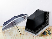 エレガントローズ／晴雨兼用折りたたみ傘　2色
