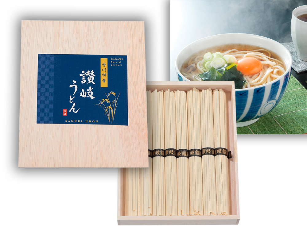 【完売】木箱入り讃岐うどん8束