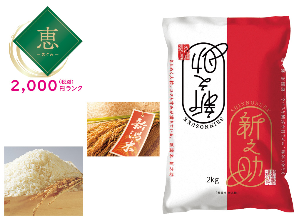 【完売】【恵】新潟米新之助2kg