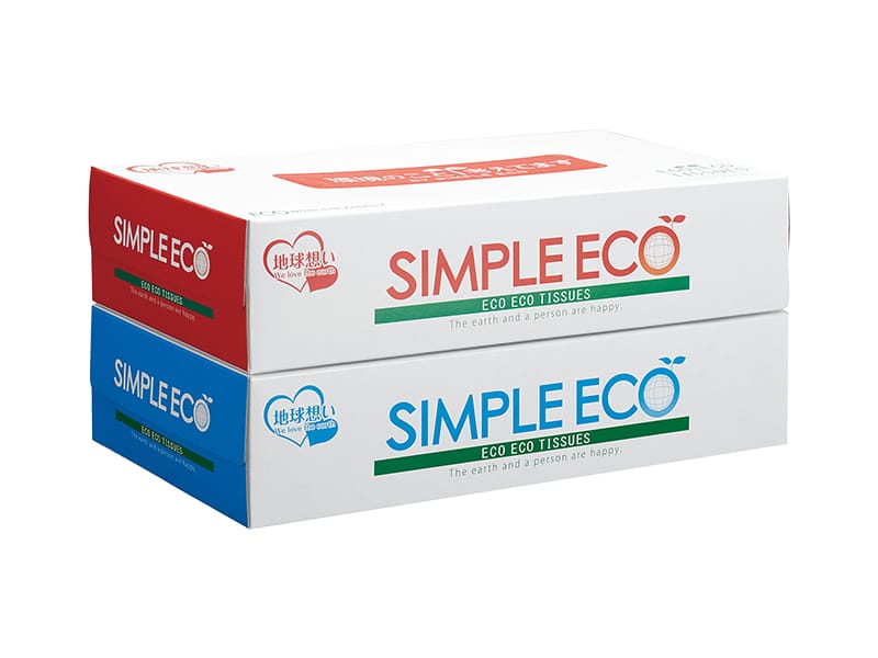 シンプルエコBOXティッシュ 100W2個組