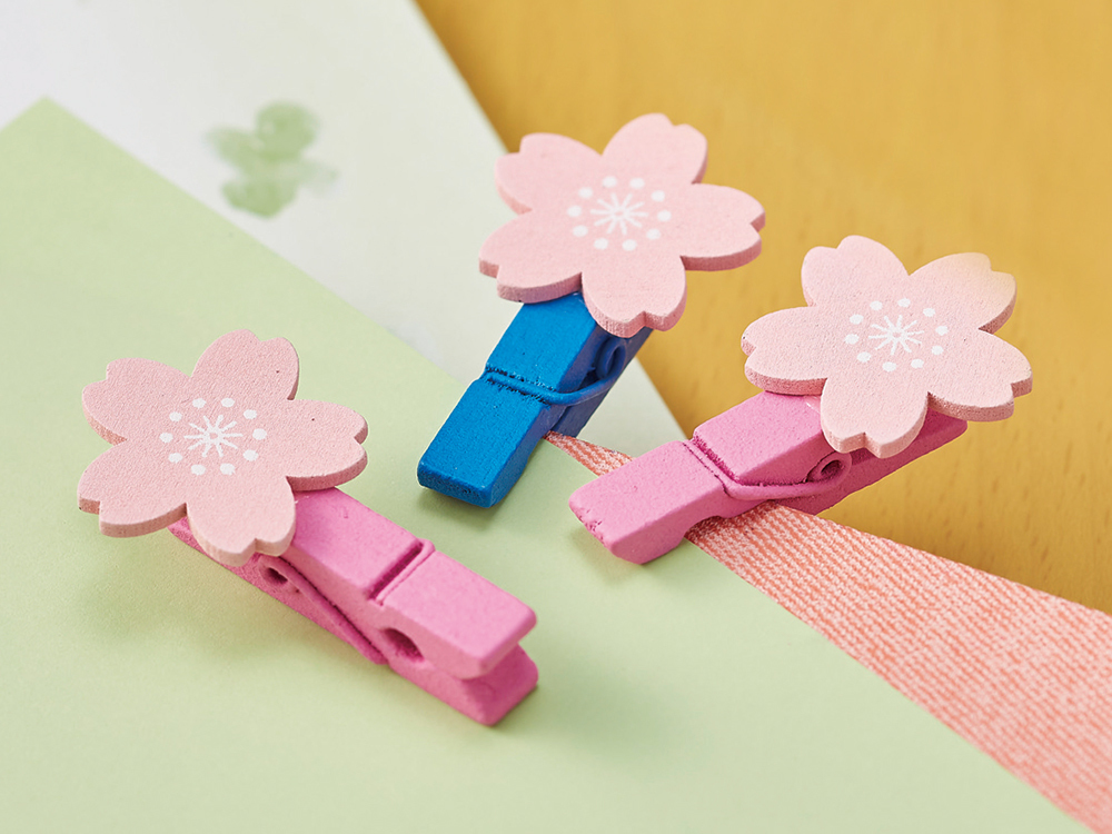 さくら木製ピンチ（4コセット）