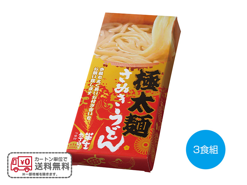 太く長いおつきあいを 極太麺さぬきうどん3食組