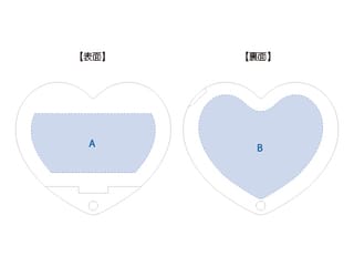 ラメ入りスライドミラー（ハート）
