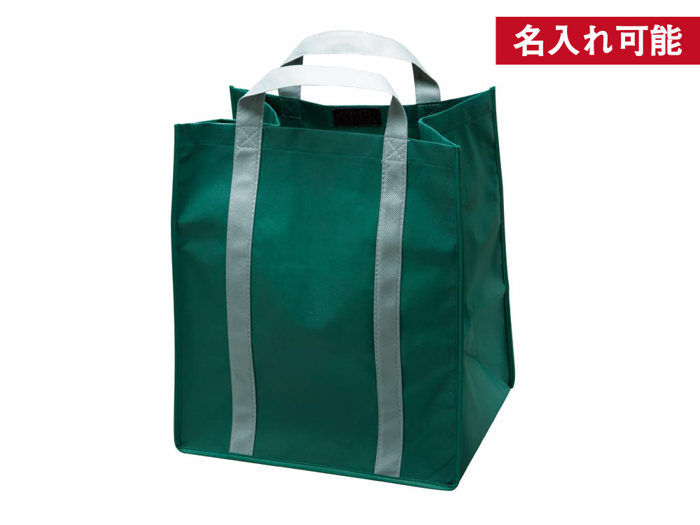 不織布手提げバッグ(中)グリーン