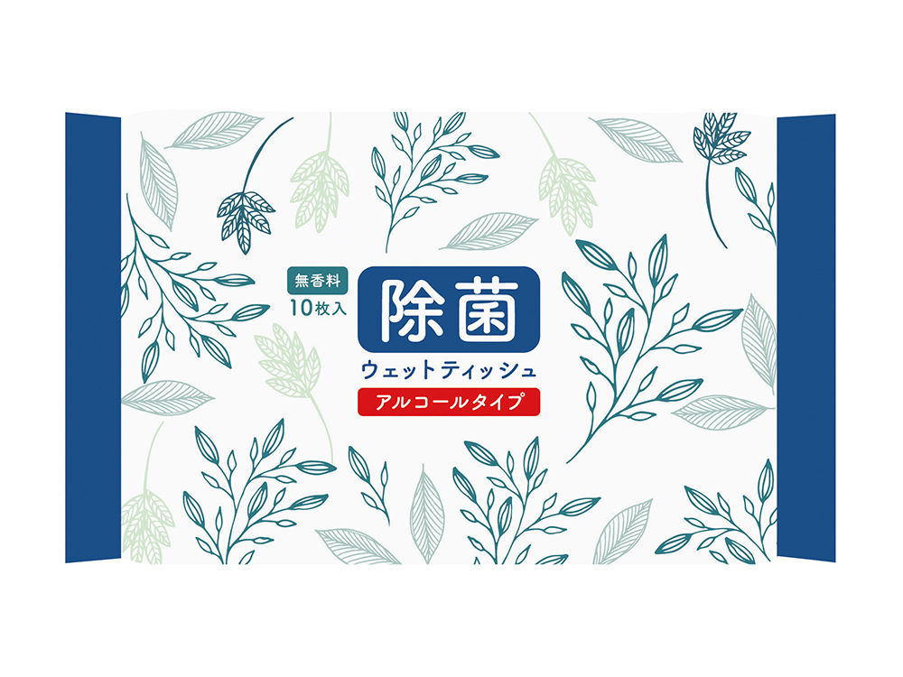 アルコール除菌ウェットティッシュ10枚入