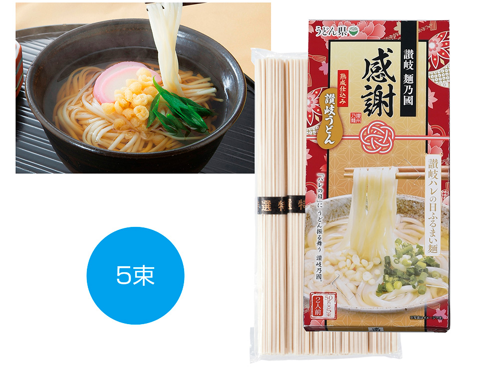 感謝 讃岐うどん ハレの日ふるまい麺50g×5束