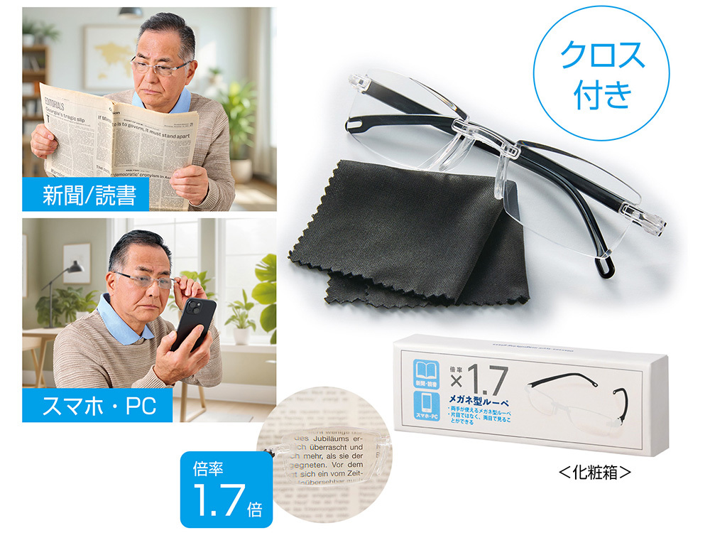 メガネ型ルーペ