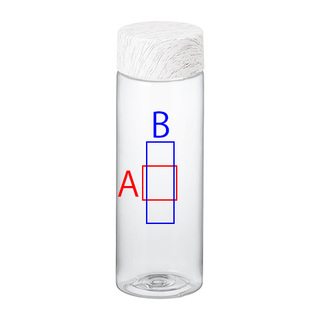 木目調キャップスリムクリアボトル500ml