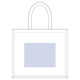 ジュートスクエアトート（ML）ワイド ナチュラルベージュ