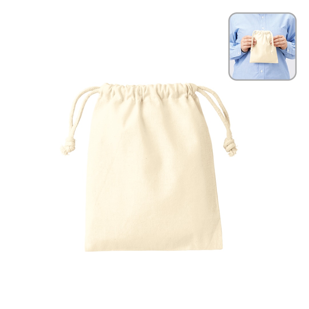 【欠品】コットン巾着(S) ナチュラル