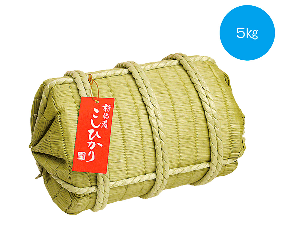 【完売】米俵入り 新潟県産こしひかり 5kg