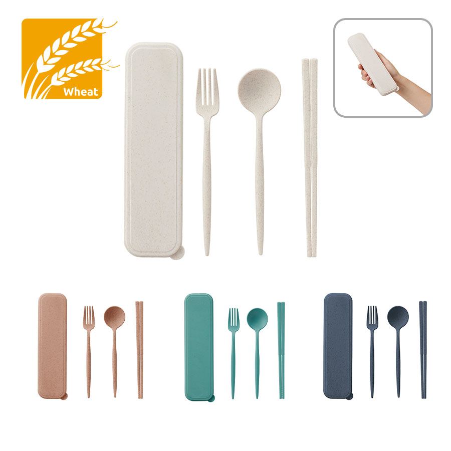 カトラリーセット 麦わら入タイプロング（3点）