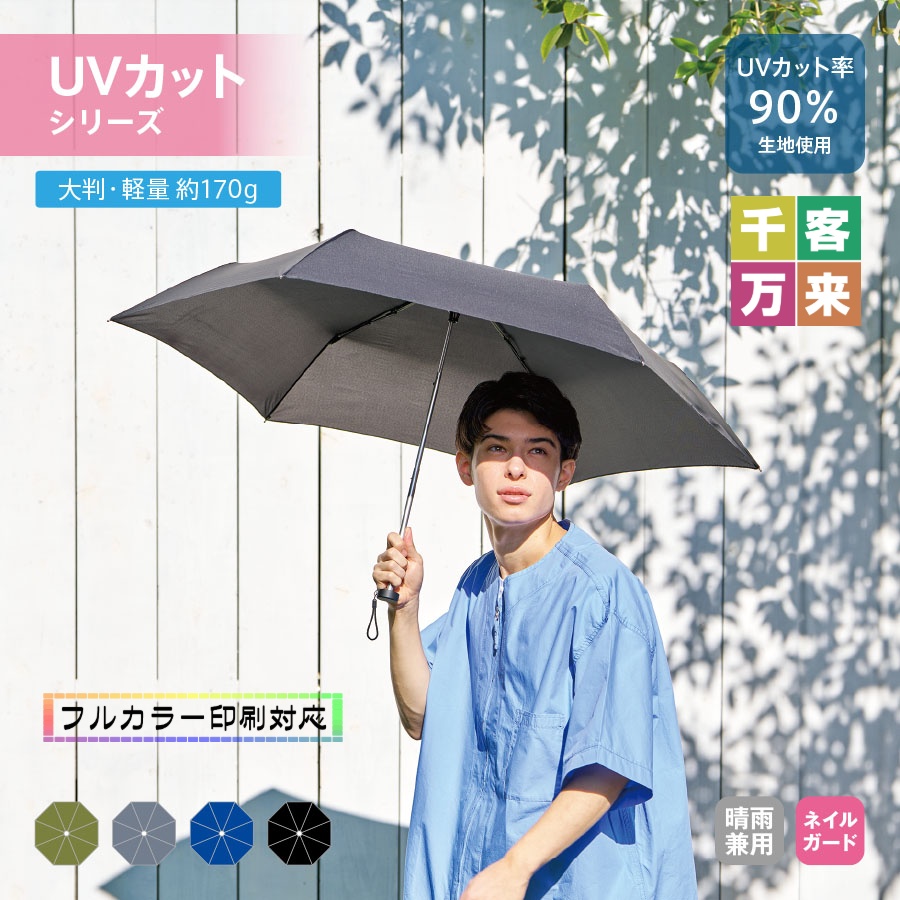 大判軽量UV折りたたみ傘
