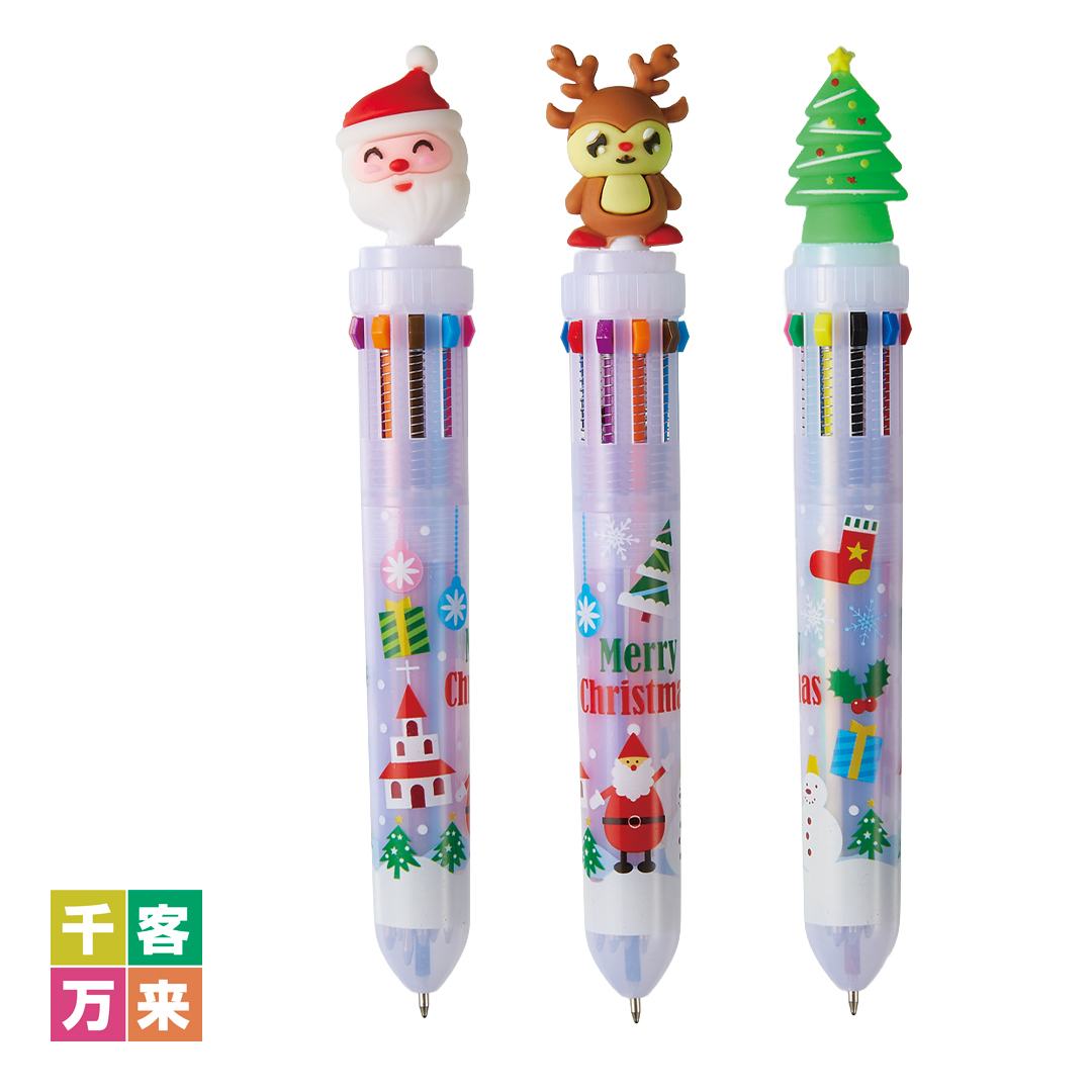 クリスマス10色カラーボールペン