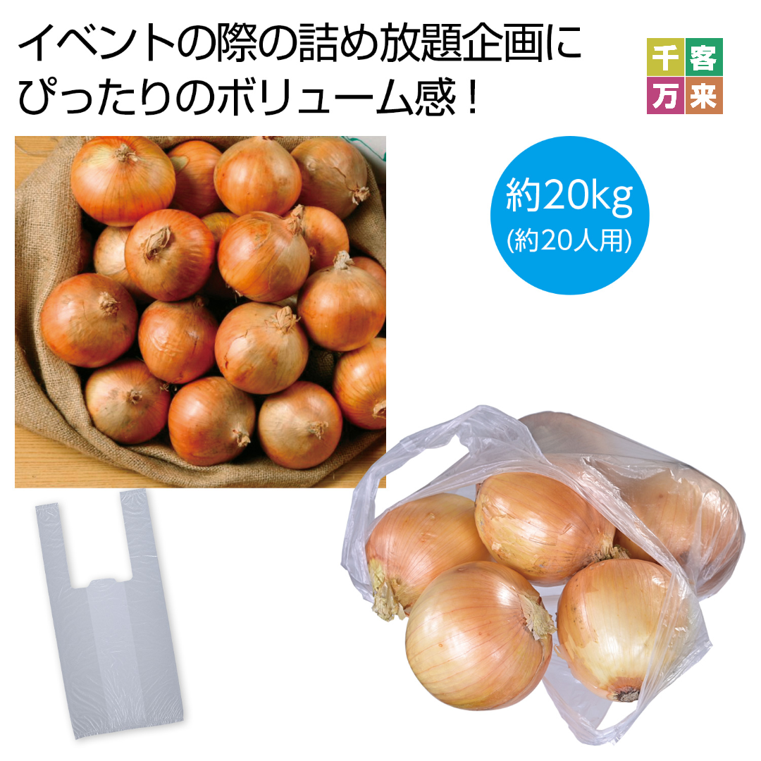 北海道産玉ねぎ詰め放題キット20kg（約20人用）